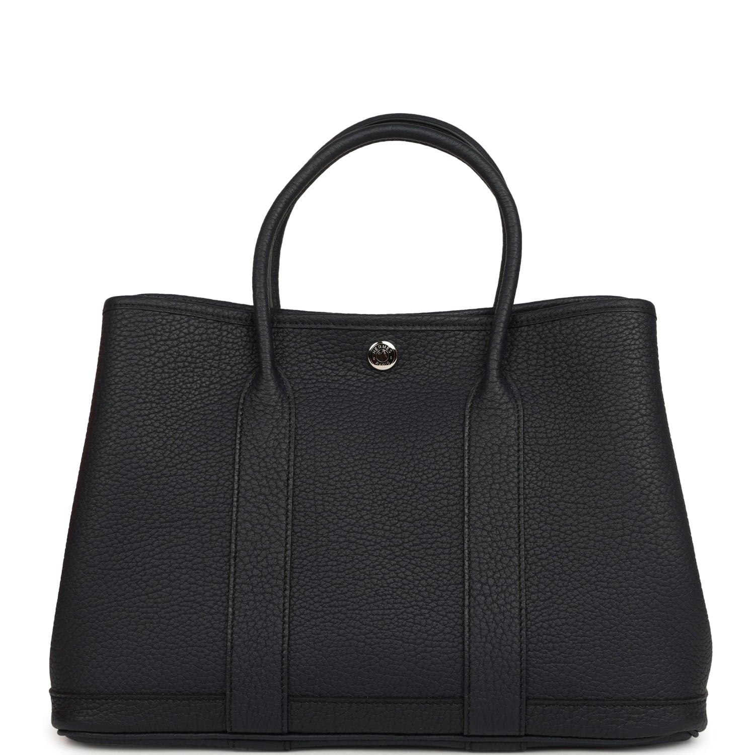 Hermes Garden Party 30 Bleu Indigo Negonda Palladium Hardware
