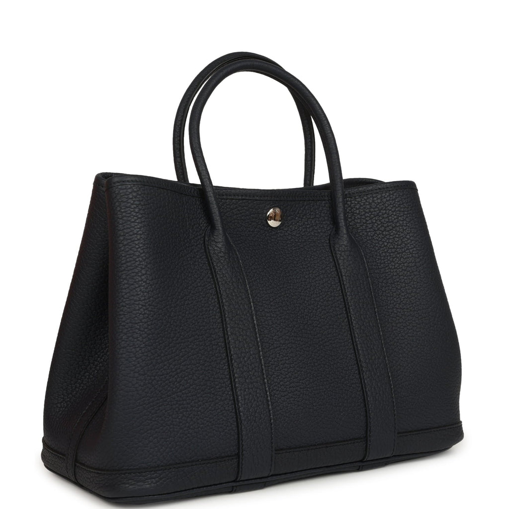 Hermes Garden Party 30 Bleu Indigo Negonda Palladium Hardware