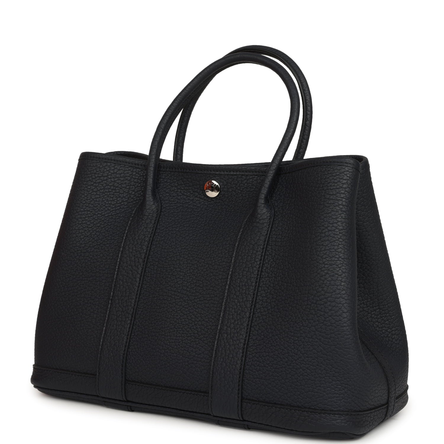 Hermes Garden Party 30 Bleu Indigo Negonda Palladium Hardware