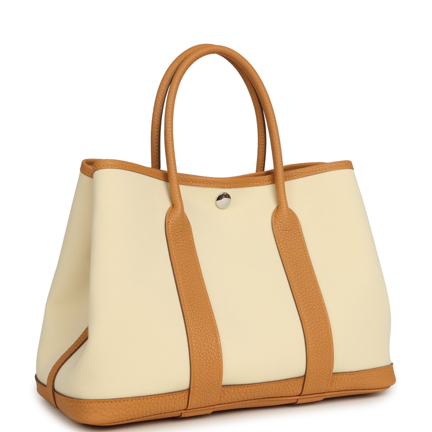 Hermes Garden Party 30 Beton Toile Militaire Canvas and Biscuit Negonda Palladium Hardware