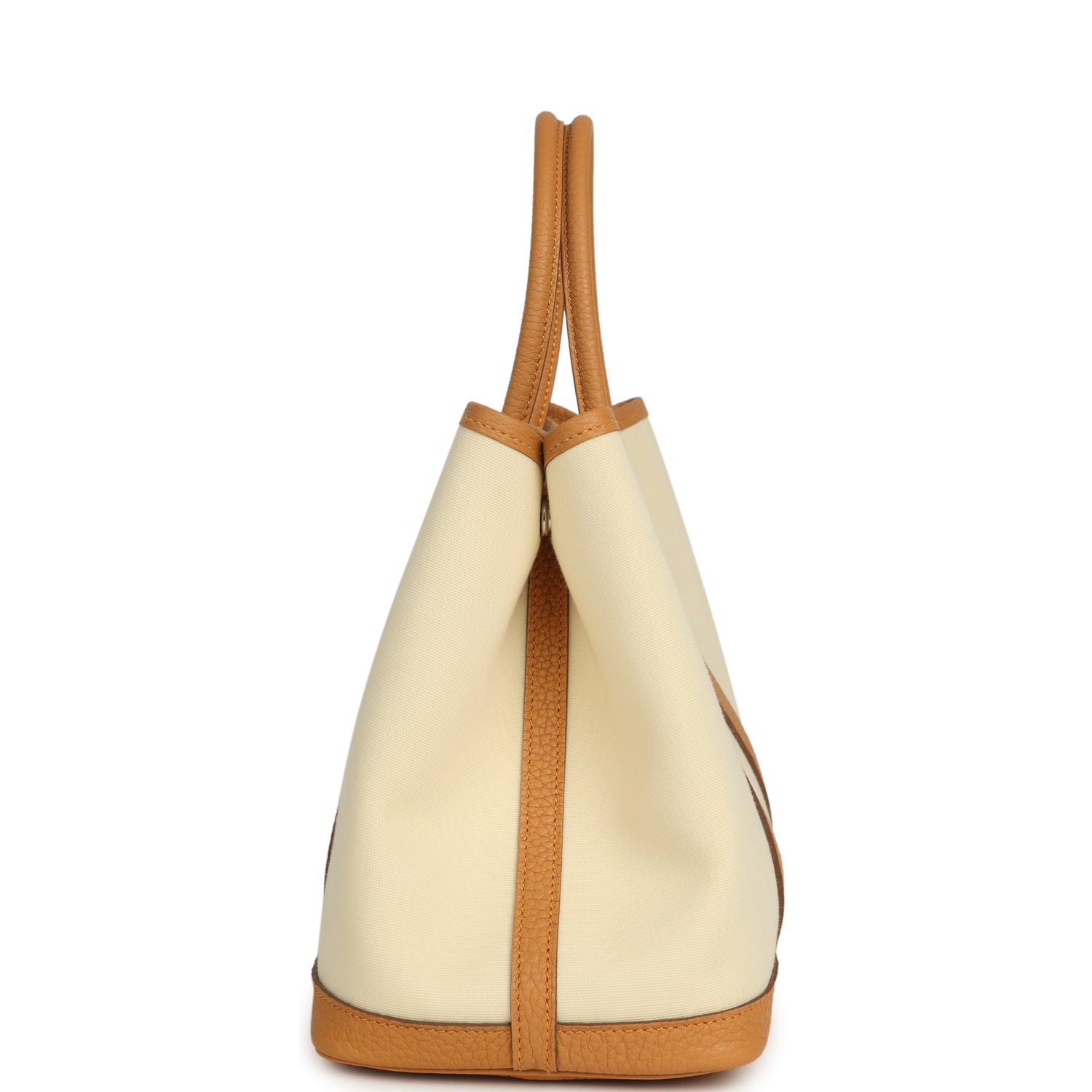 Hermes Garden Party 30 Beton Toile Militaire Canvas and Biscuit Negonda Palladium Hardware