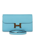 Hermes Constance Wallet To Go Celeste Epsom Gold Hardware
