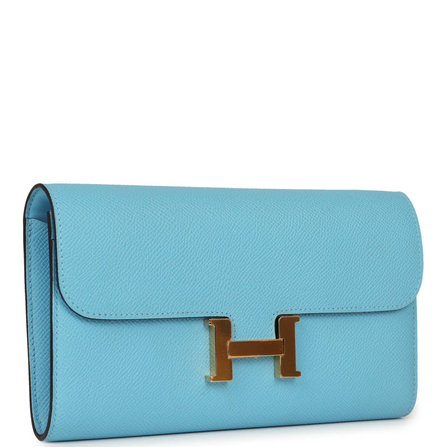 Hermes Constance Wallet To Go Celeste Epsom Gold Hardware