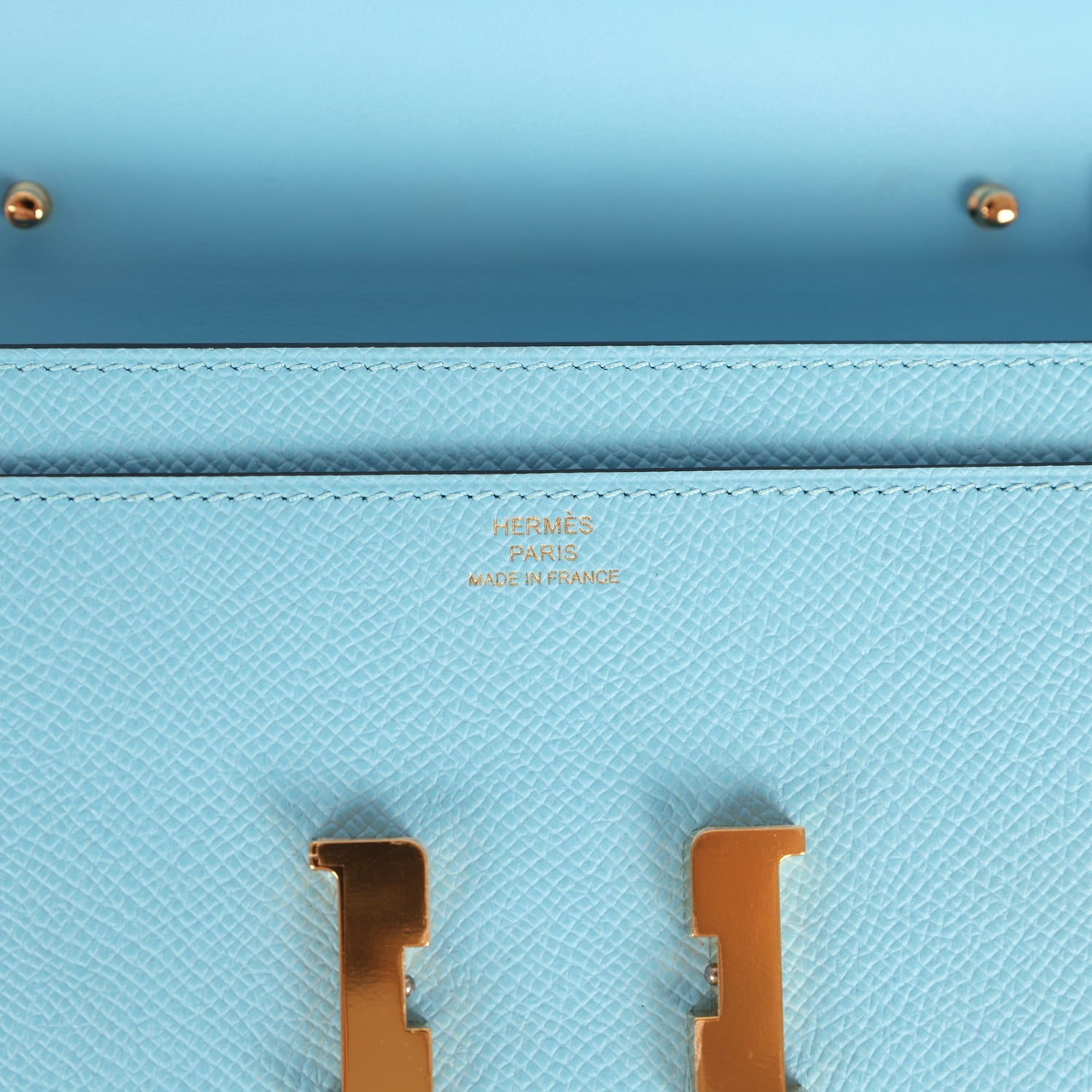 Hermes Constance Wallet To Go Celeste Epsom Gold Hardware