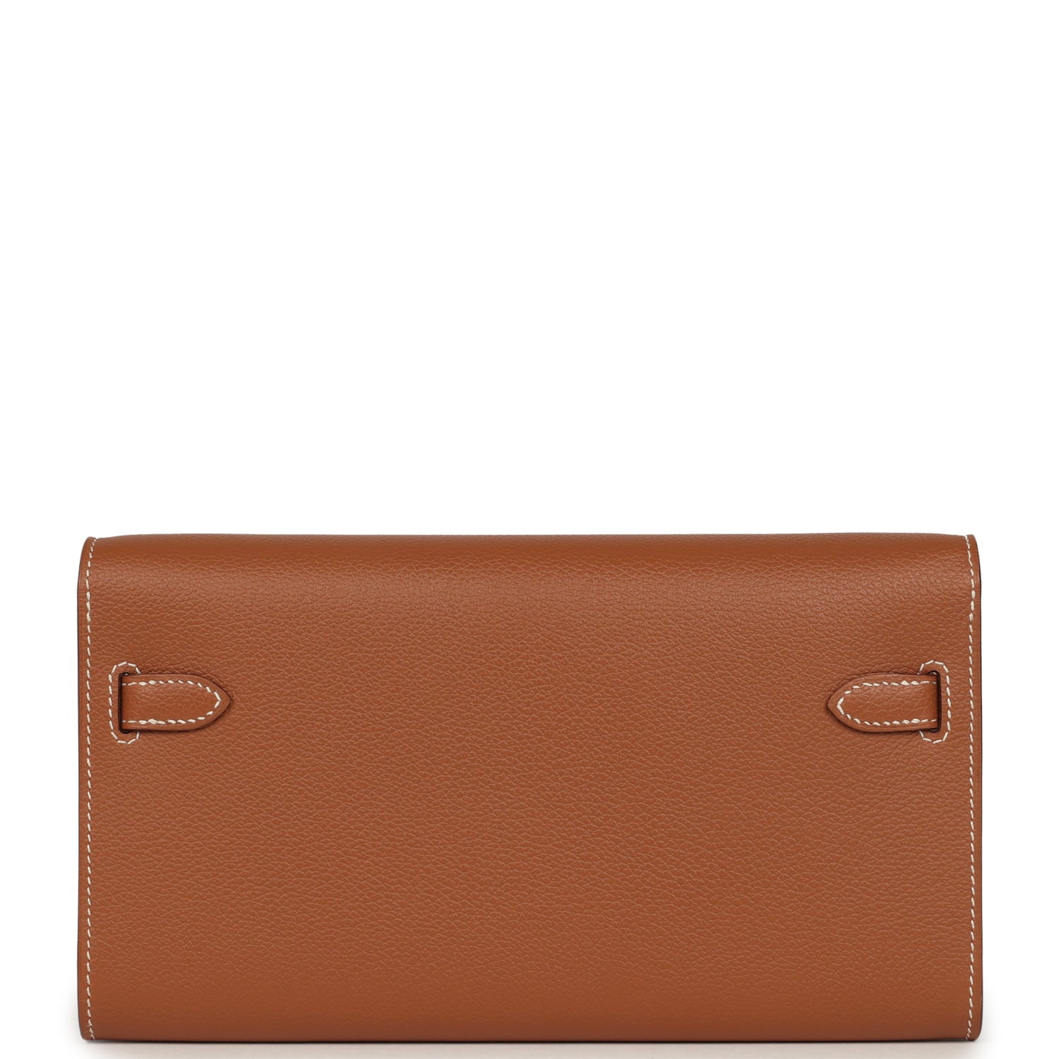 Pre-owned Hermes Kelly Wallet To Go Gold Evercolor Gold Hardware