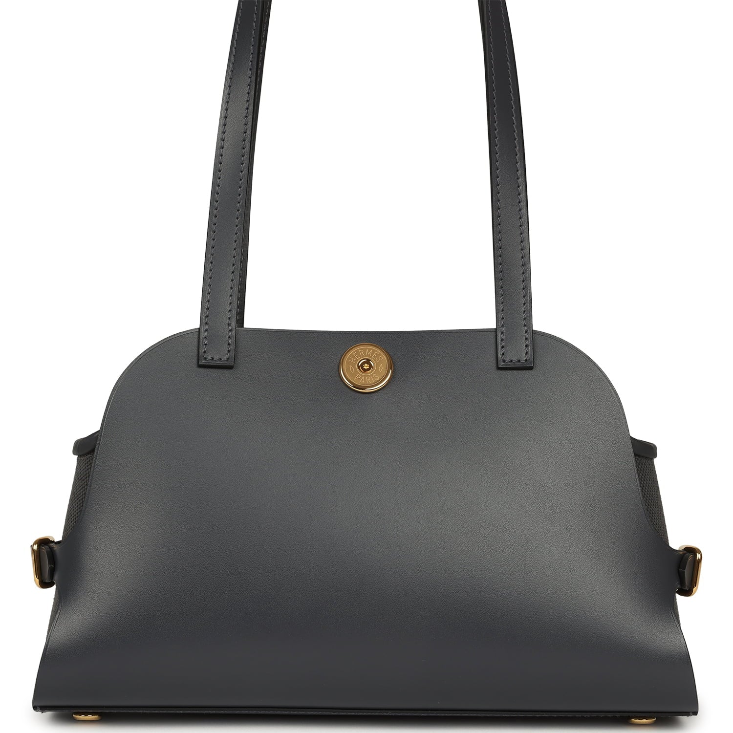 Hermes Tablier Sellier Ardoise Vache Hunter, Swift and Toile Militaire Palladium Hardware