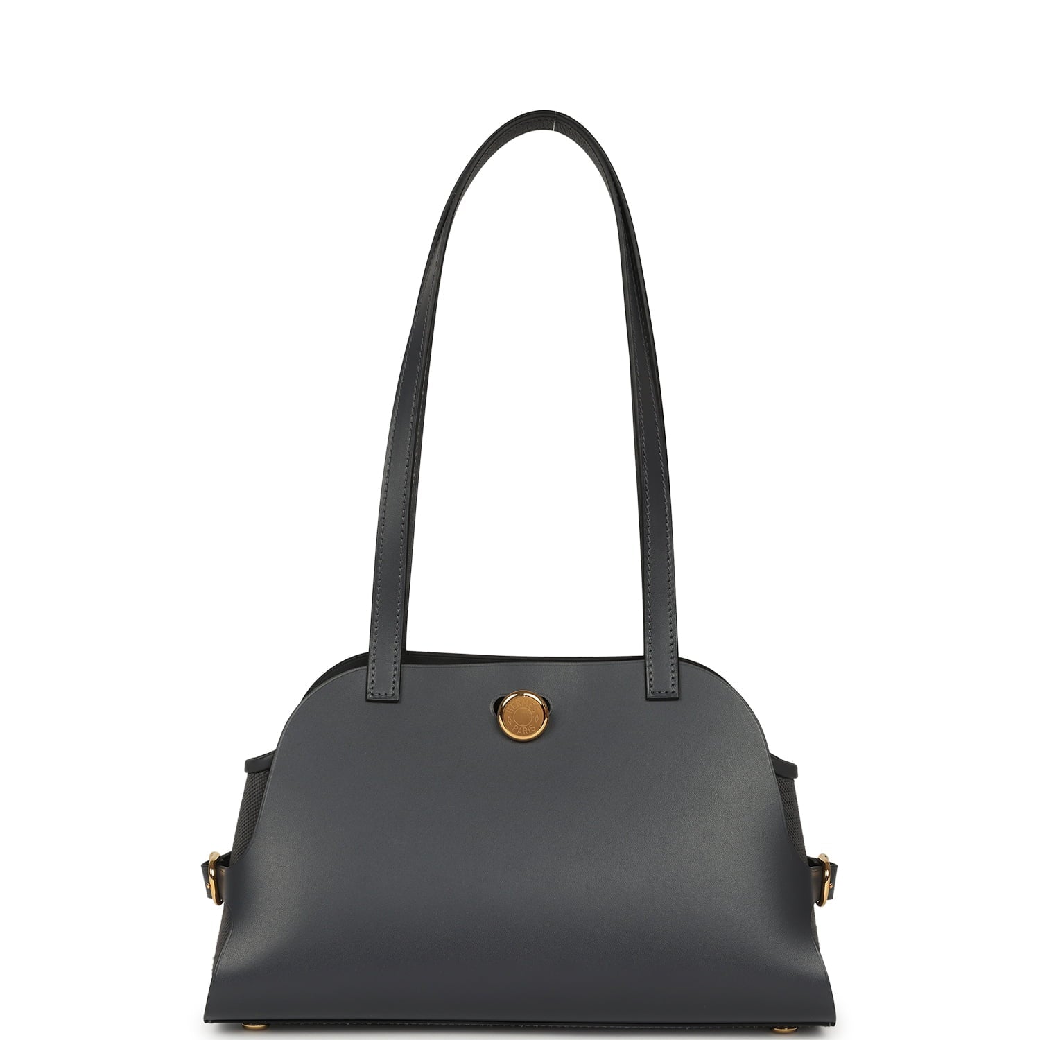 Hermes Tablier Sellier Ardoise Vache Hunter, Swift and Toile Militaire Palladium Hardware
