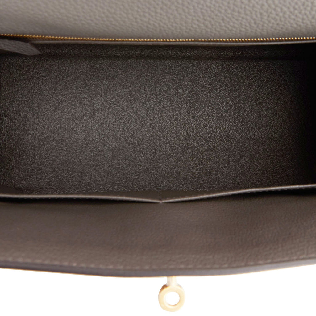 Hermes Kelly Retourne 28 Etain Togo Gold Hardware