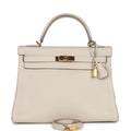 Hermes Kelly Retourne 32 Craie Togo Gold Hardware