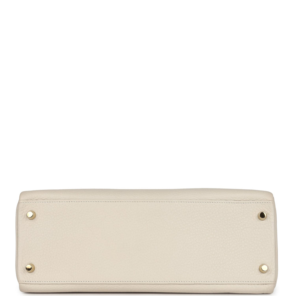 Hermes Kelly Retourne 32 Craie Togo Gold Hardware