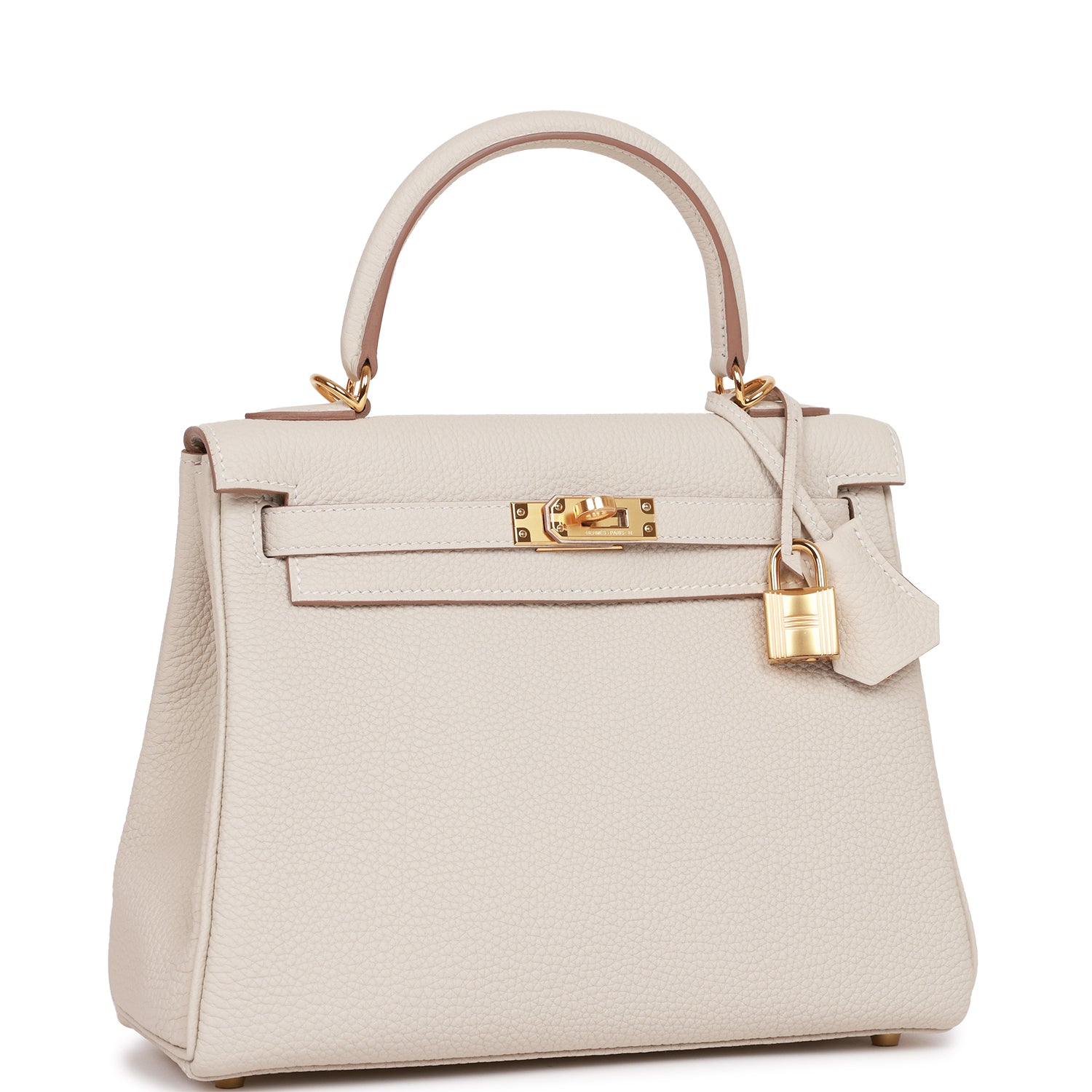 Hermes Kelly Retourne 25 Craie Togo Gold Hardware