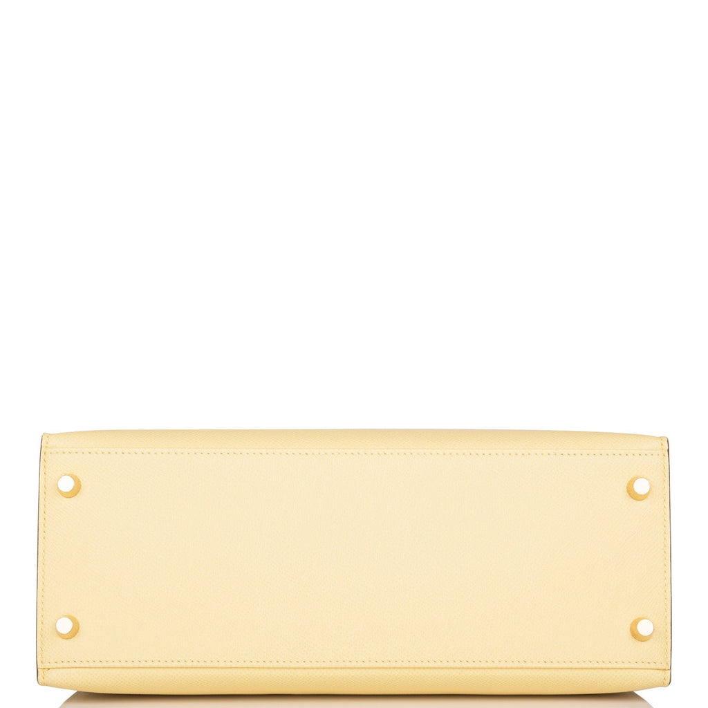 Hermes Kelly Sellier 28 Jaune Poussin Epsom Gold Hardware