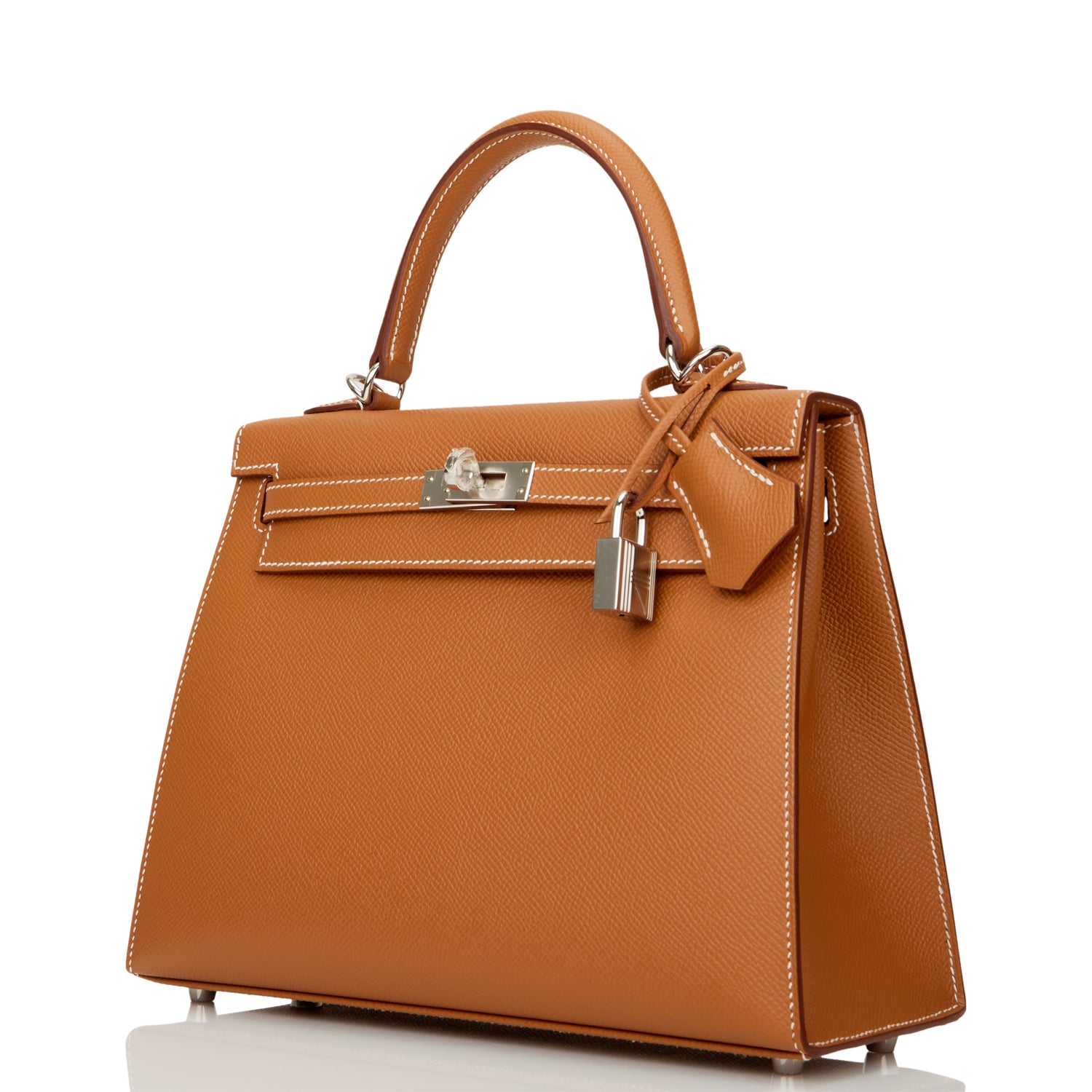 Hermes Kelly Sellier 25 Gold Epsom Palladium Hardware