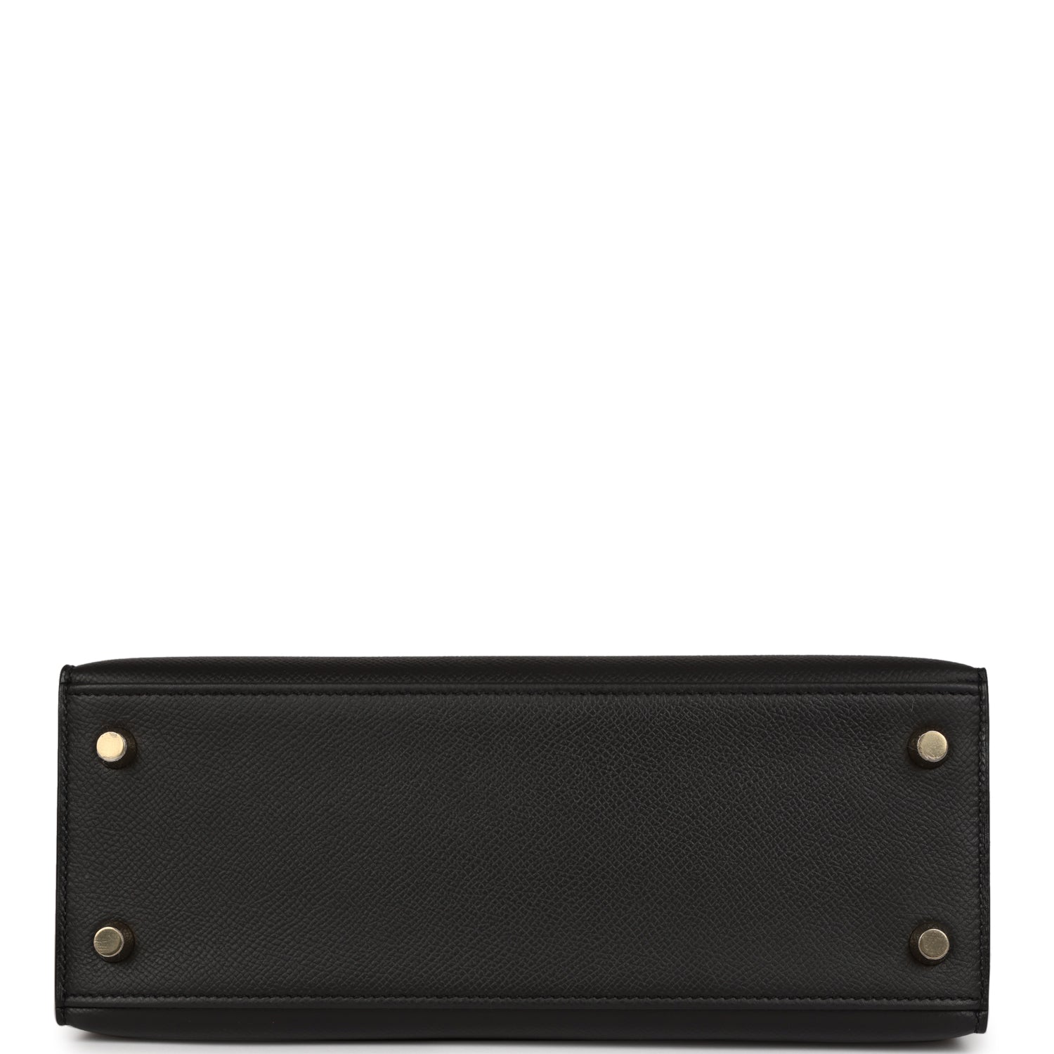 Hermes Kelly Sellier 25 Black Epsom Gold Hardware