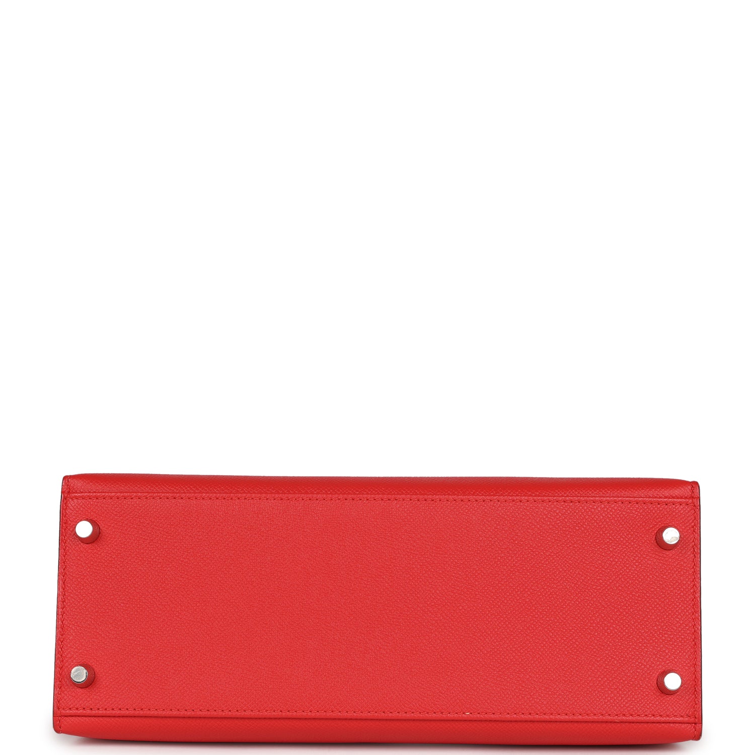 Pre-owned Hermes Kelly Sellier 28 Rouge Tomate Epsom Palladium Hardware