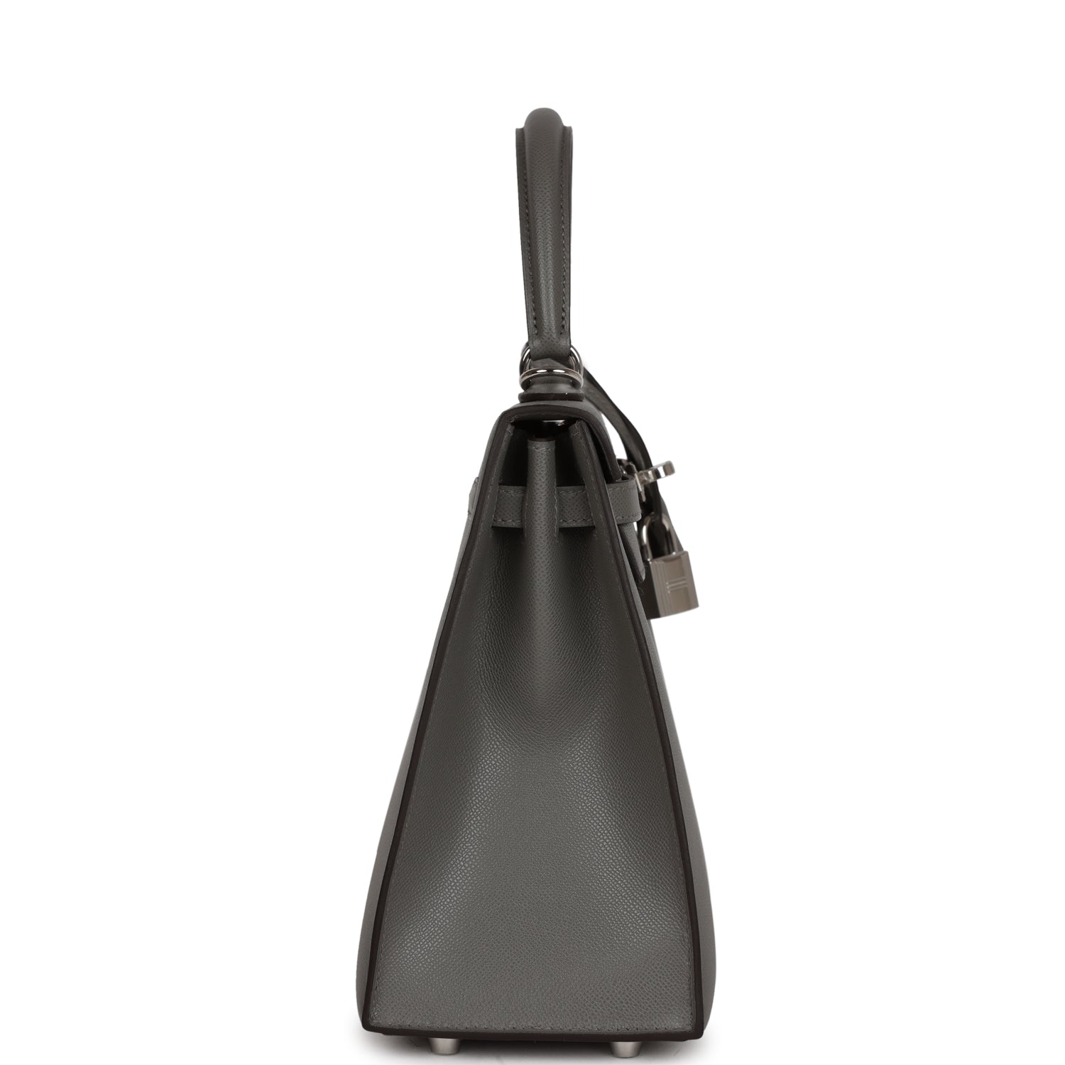 Hermes Kelly Sellier 25 Gris Meyer Madame Palladium Hardware