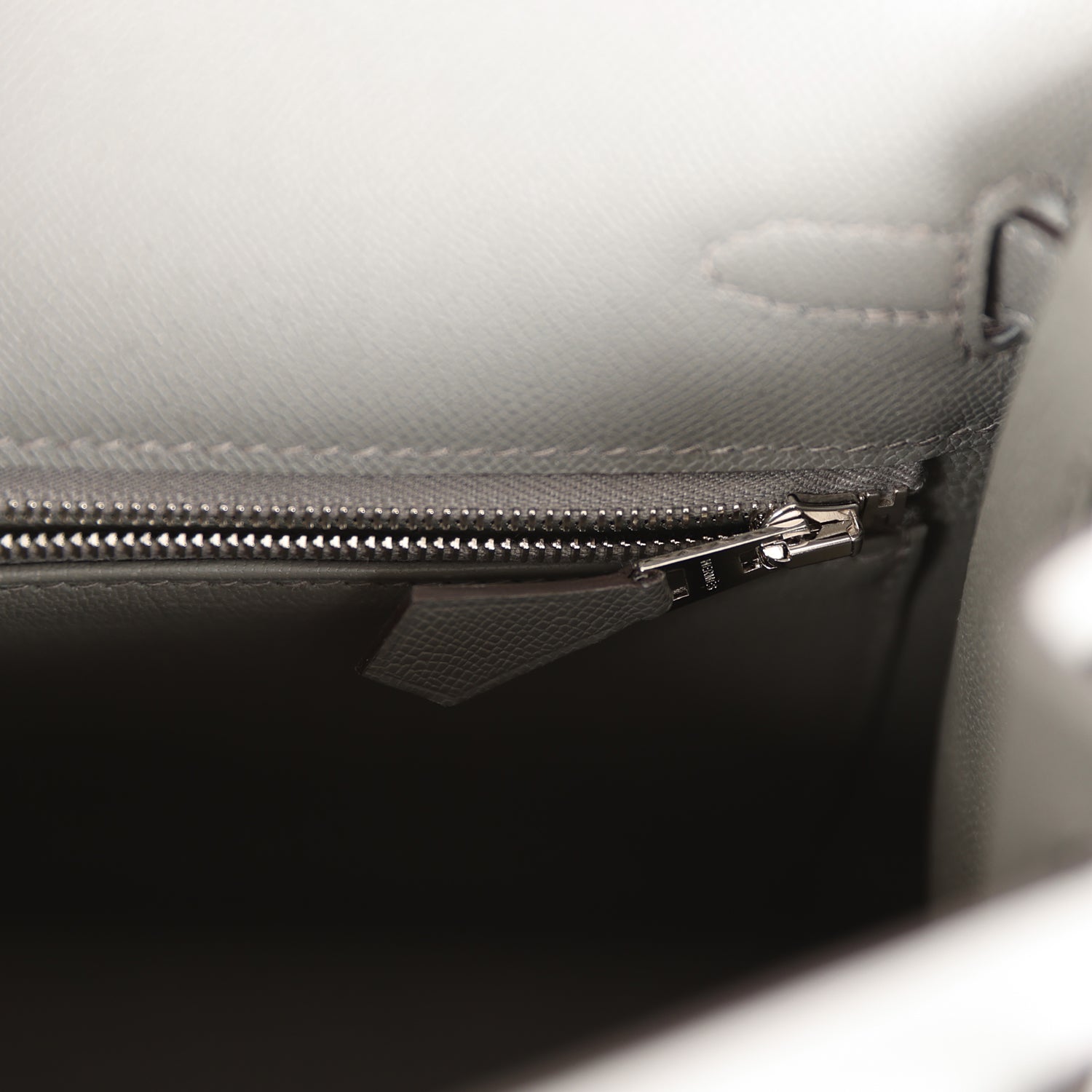 Hermes Kelly Sellier 25 Gris Meyer Madame Palladium Hardware