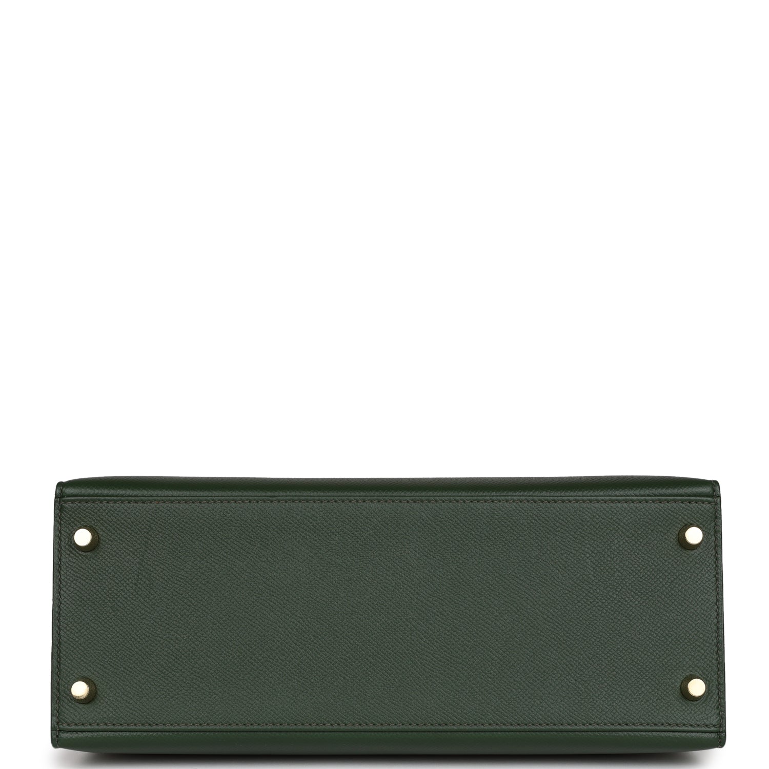 Pre-owned Hermes Kelly Sellier 28 Vert Anglais Epsom Gold Hardware