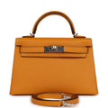Hermes Kelly Sellier 20 Moutarde Chevre Palladium Hardware