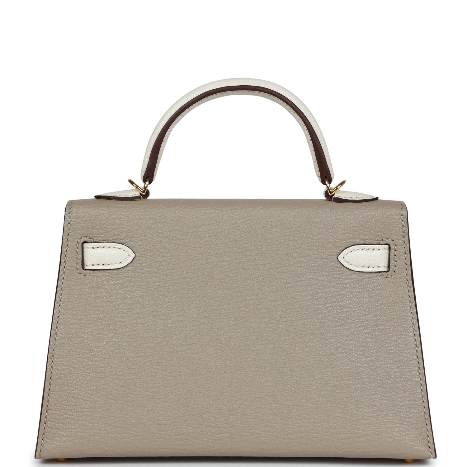 Hermes Special Order (HSS) Kelly Sellier 20 Gris Tourterelle and Nata Chevre Gold Hardware