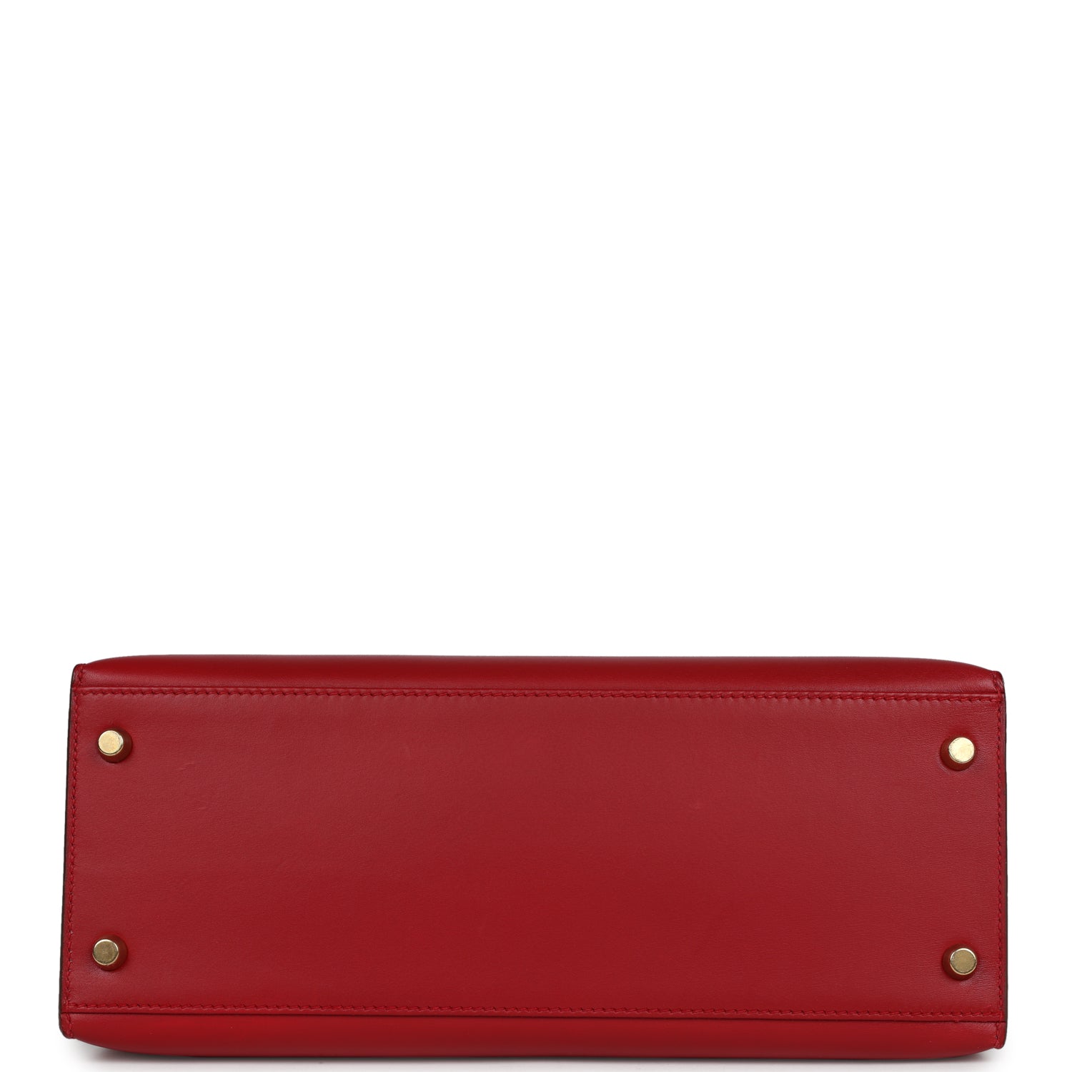 New Hermes Kelly Sellier 28 Rouge Vif Box Gold Hardware
