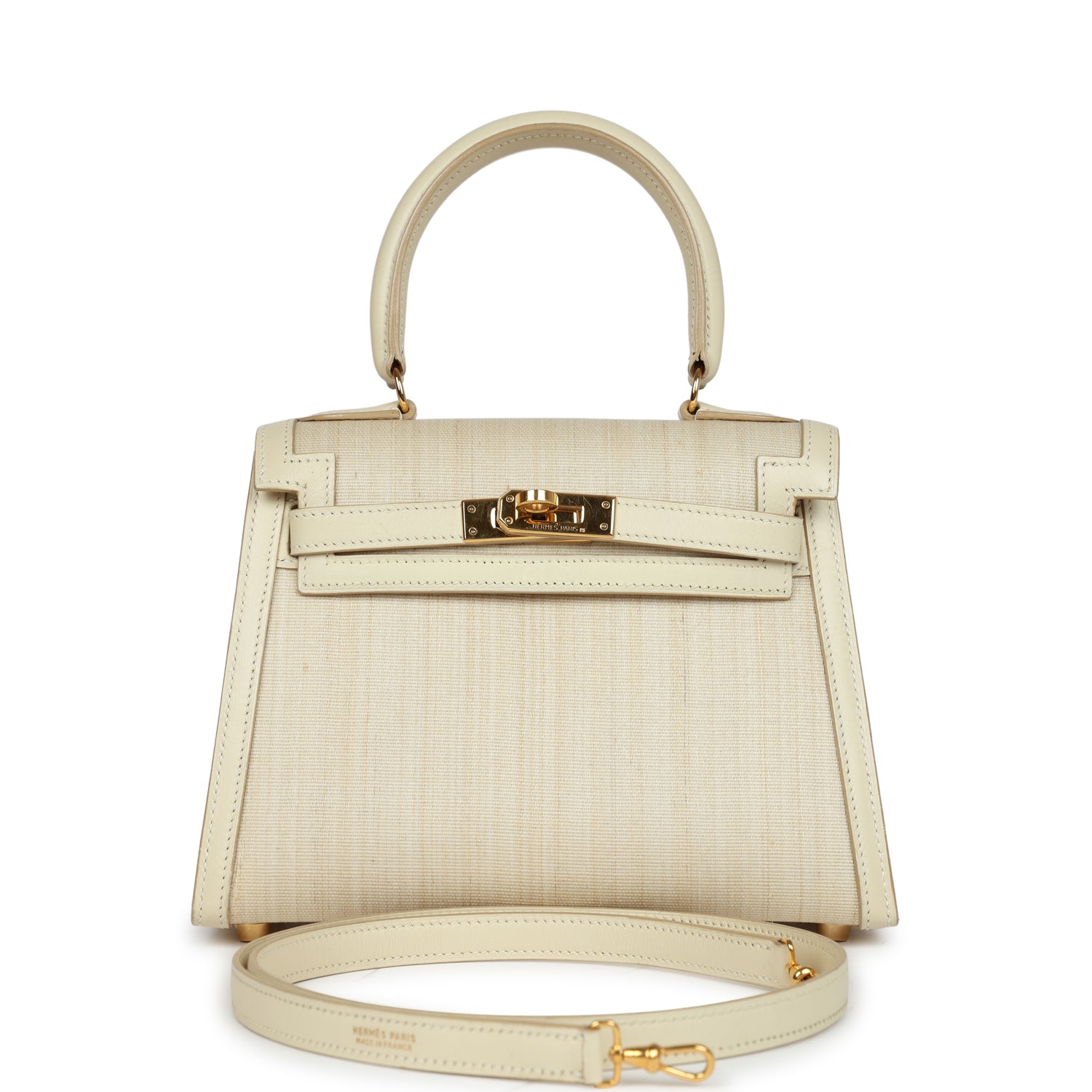 New Hermes Kelly Sellier 20 Parchemin Crinoline and Box Gold Hardware