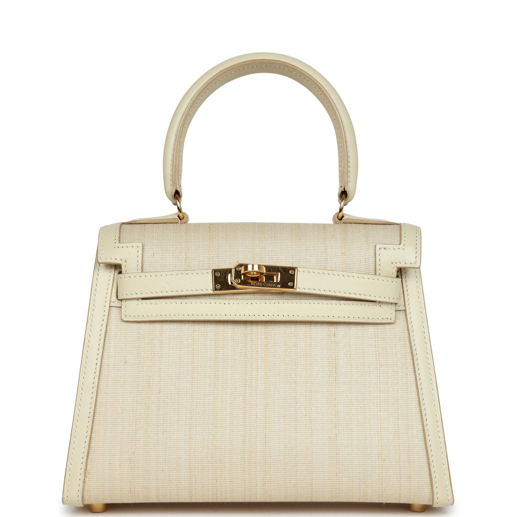 New Hermes Kelly Sellier 20 Parchemin Crinoline and Box Gold Hardware