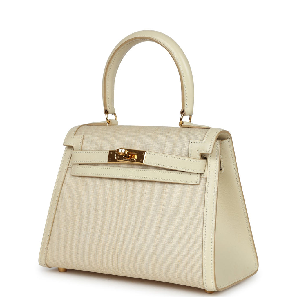 New Hermes Kelly Sellier 20 Parchemin Crinoline and Box Gold Hardware