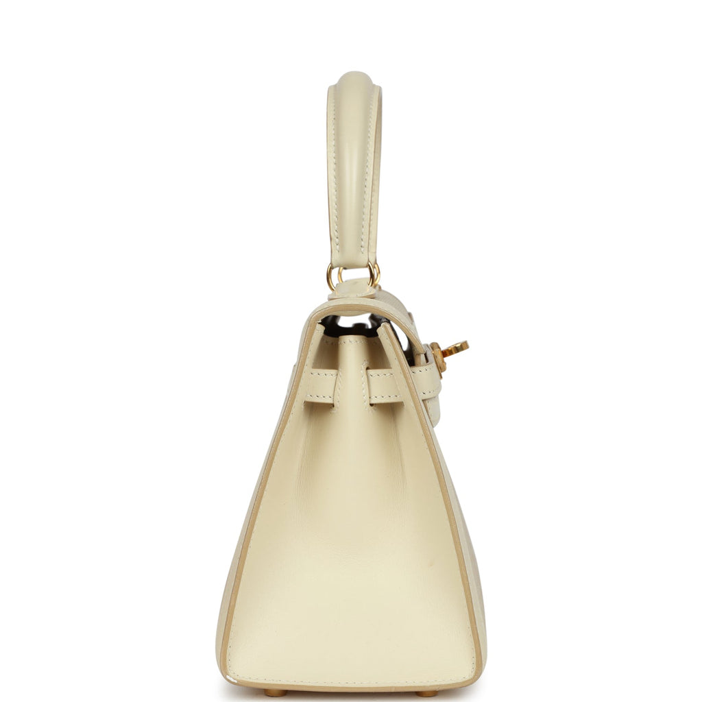 New Hermes Kelly Sellier 20 Parchemin Crinoline and Box Gold Hardware