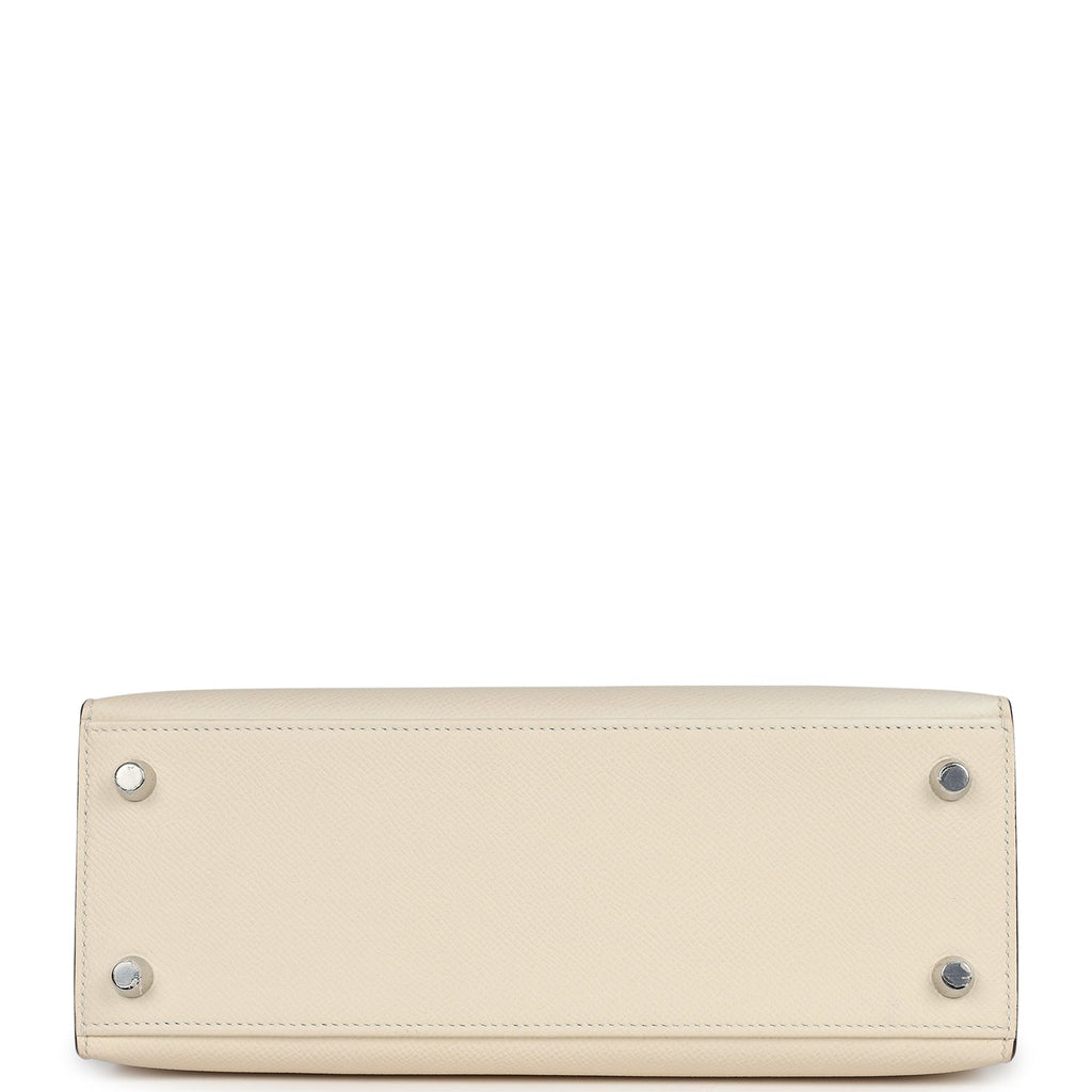 Hermes Kelly Sellier 25 Nata Verso Epsom Palladium Hardware