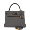 Hermes Kelly Retourne 28 Etain Togo Gold Hardware