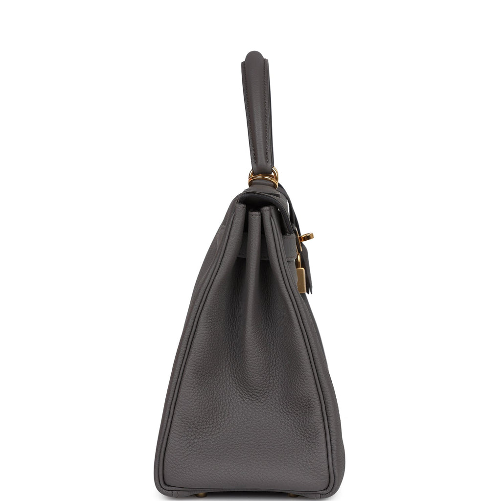 Hermes Kelly Retourne 28 Etain Togo Gold Hardware