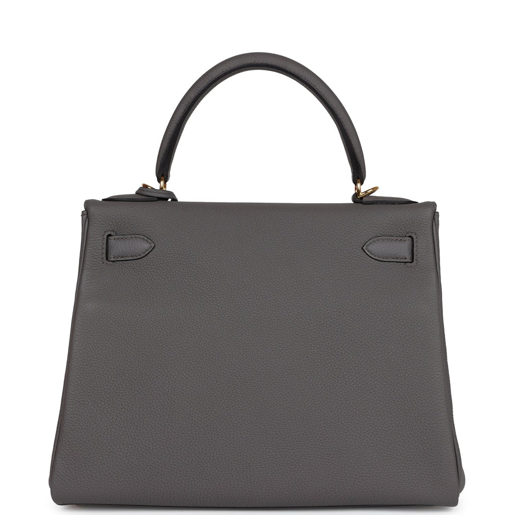 Hermes Kelly Retourne 28 Etain Togo Gold Hardware