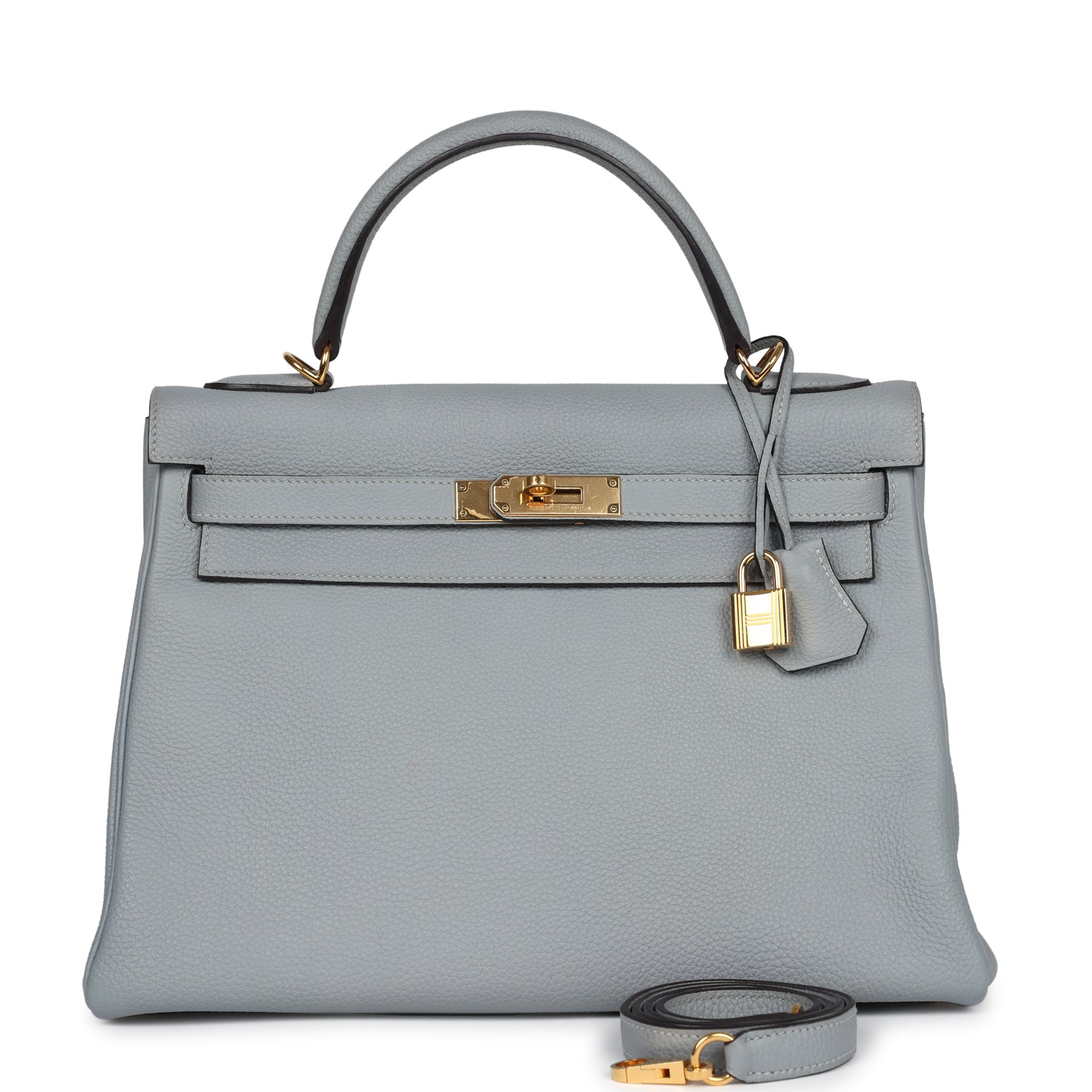 New Hermes Kelly Retourne 32 Bleu Glacier Togo Gold Hardware