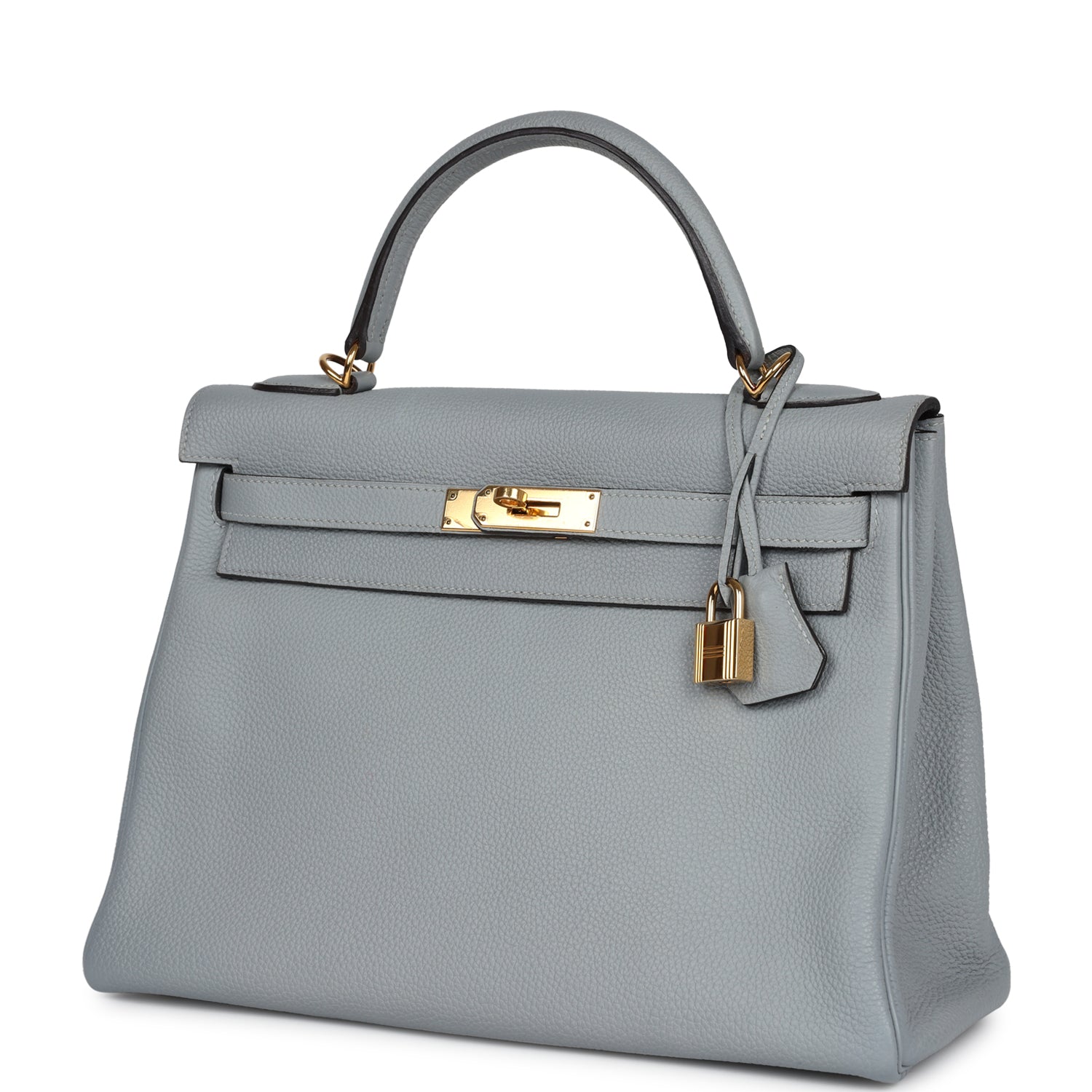 New Hermes Kelly Retourne 32 Bleu Glacier Togo Gold Hardware