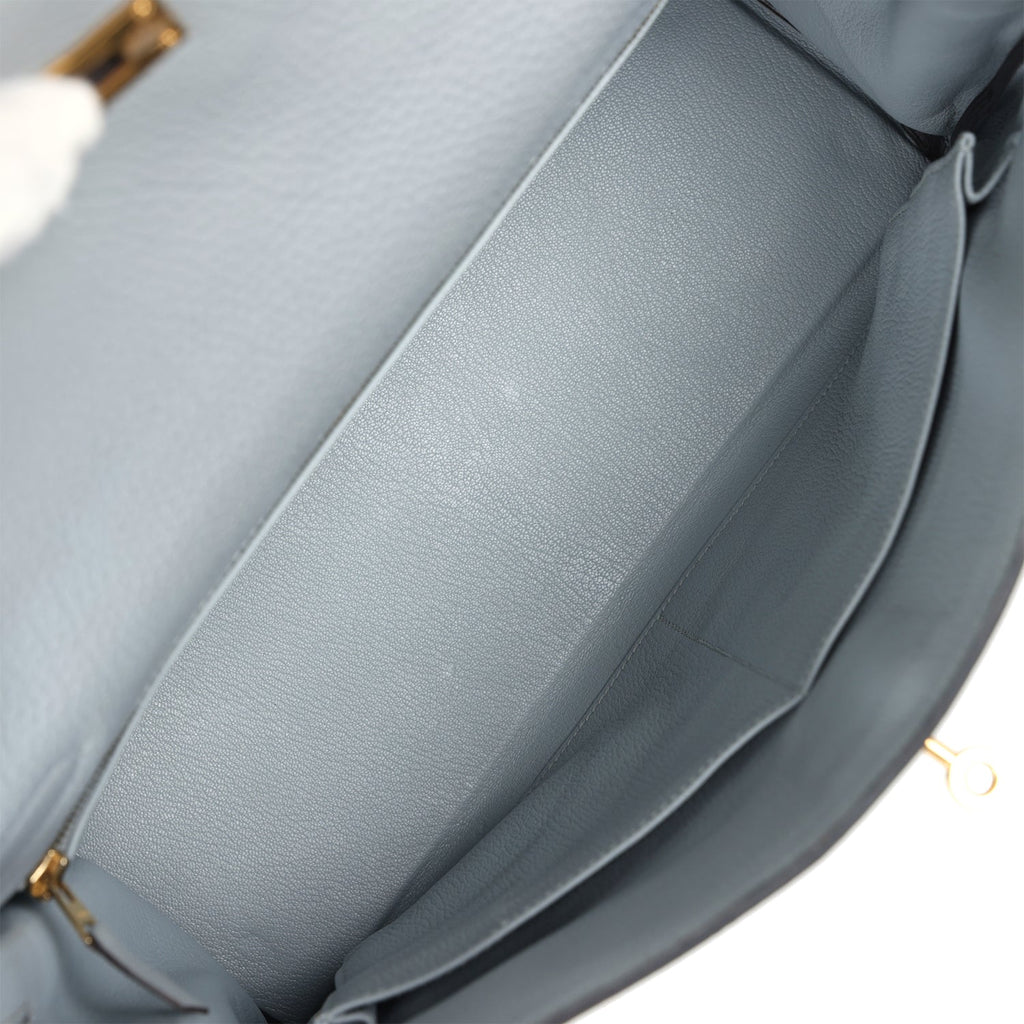 New Hermes Kelly Retourne 32 Bleu Glacier Togo Gold Hardware