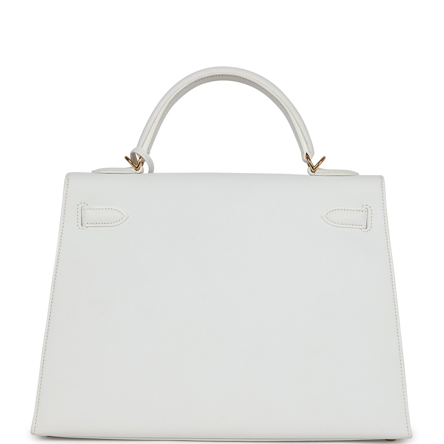 Hermes Kelly Sellier 32 White Epsom Gold Hardware