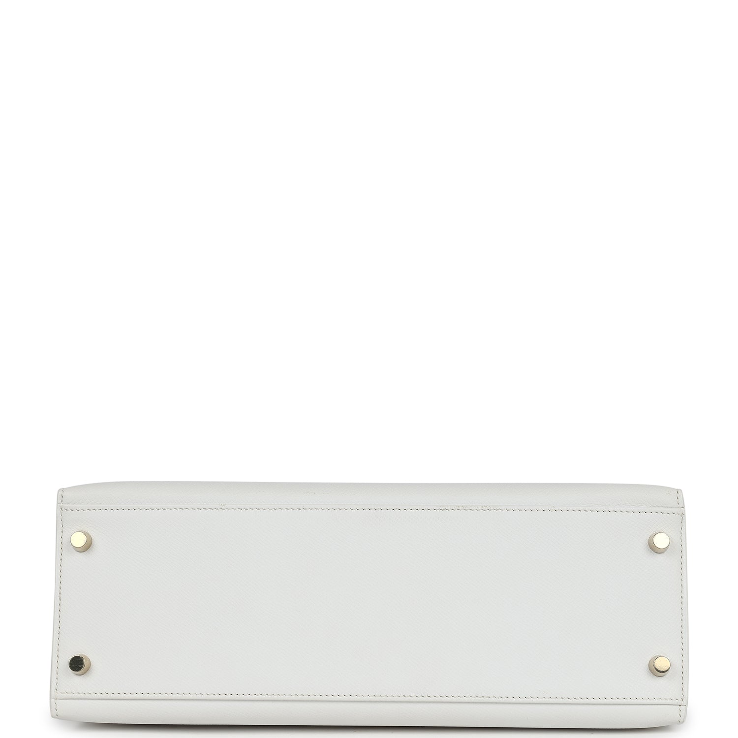 Hermes Kelly Sellier 32 White Epsom Gold Hardware