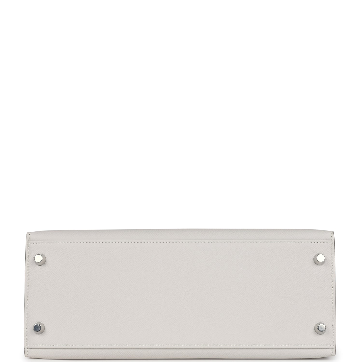 Hermes Kelly Sellier 28 Gris Pale Epsom Palladium Hardware