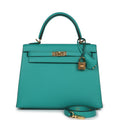 New Hermes Kelly Sellier 25 Vert Verone Epsom Gold Hardware