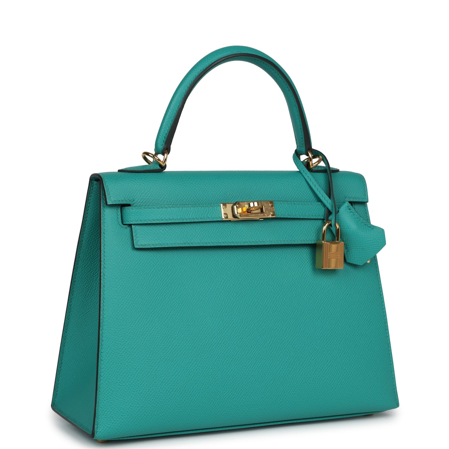 New Hermes Kelly Sellier 25 Vert Verone Epsom Gold Hardware