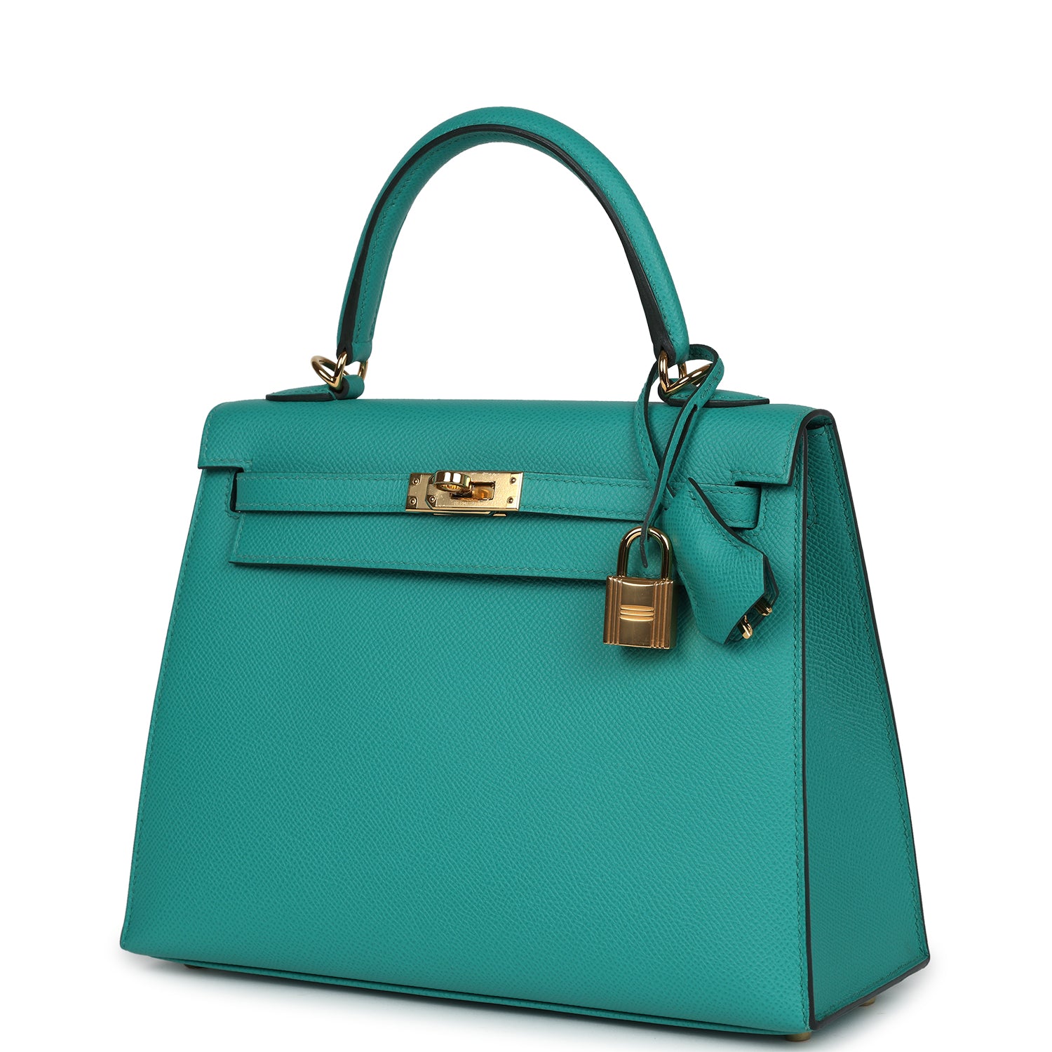 New Hermes Kelly Sellier 25 Vert Verone Epsom Gold Hardware