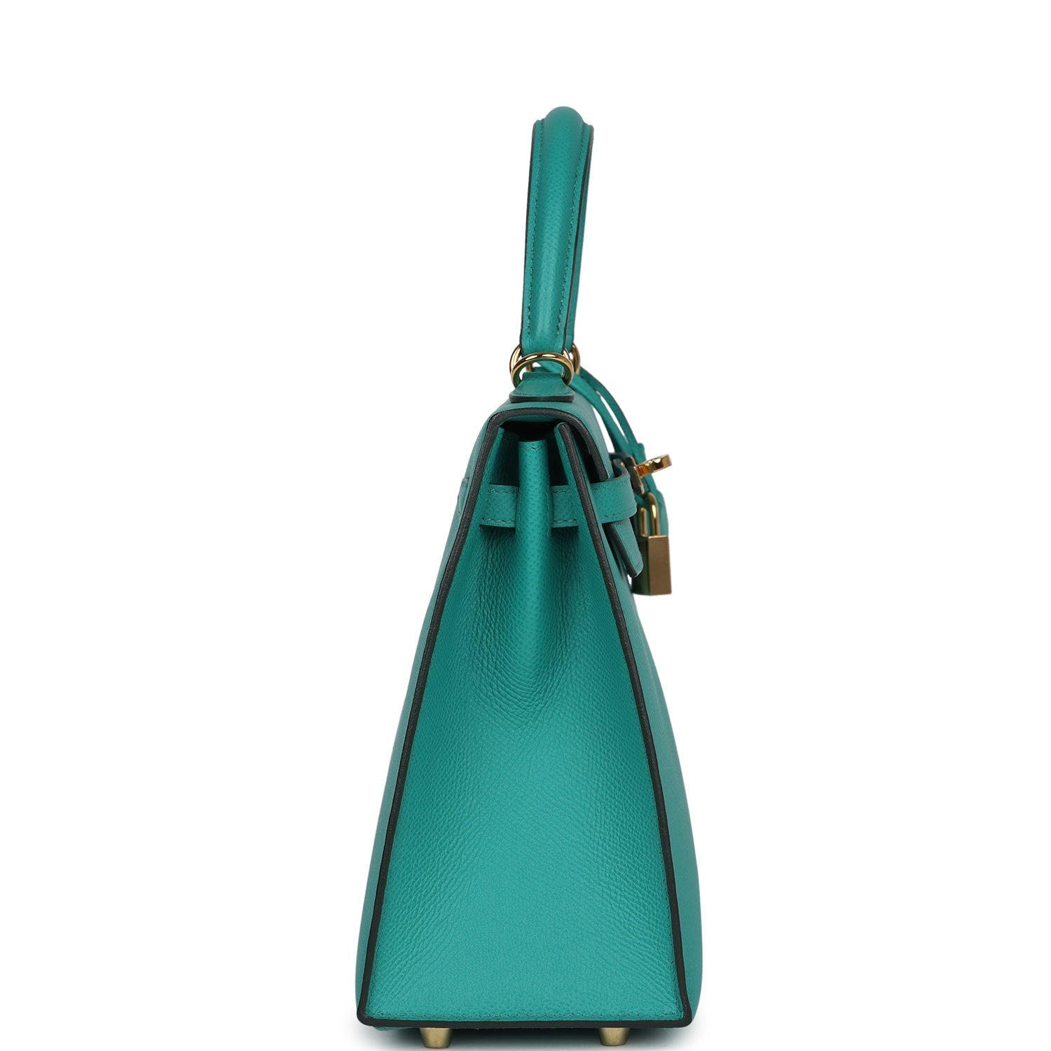 New Hermes Kelly Sellier 25 Vert Verone Epsom Gold Hardware