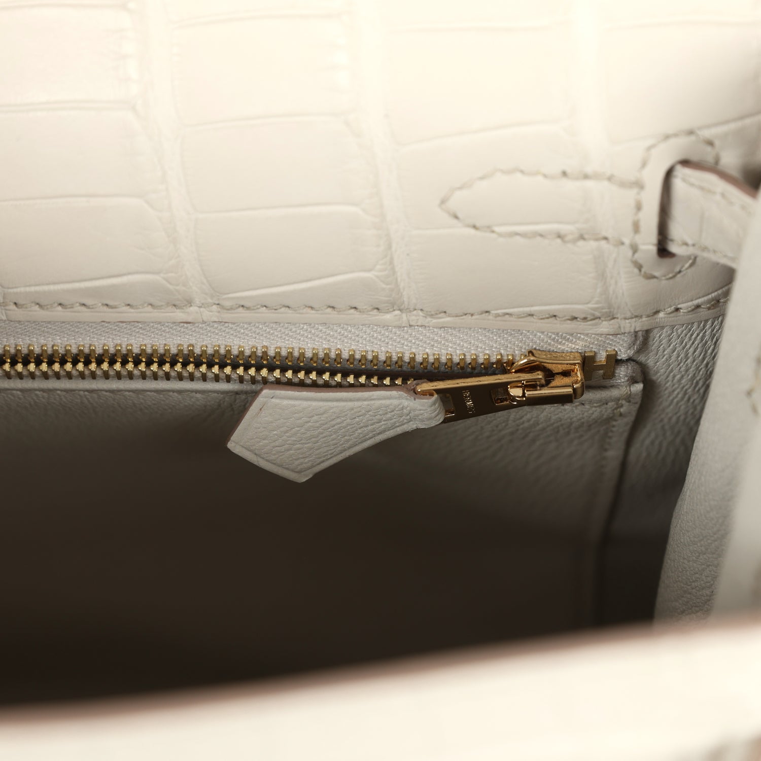 Hermes Kelly Retourne 25 Beton Matte Alligator Gold Hardware