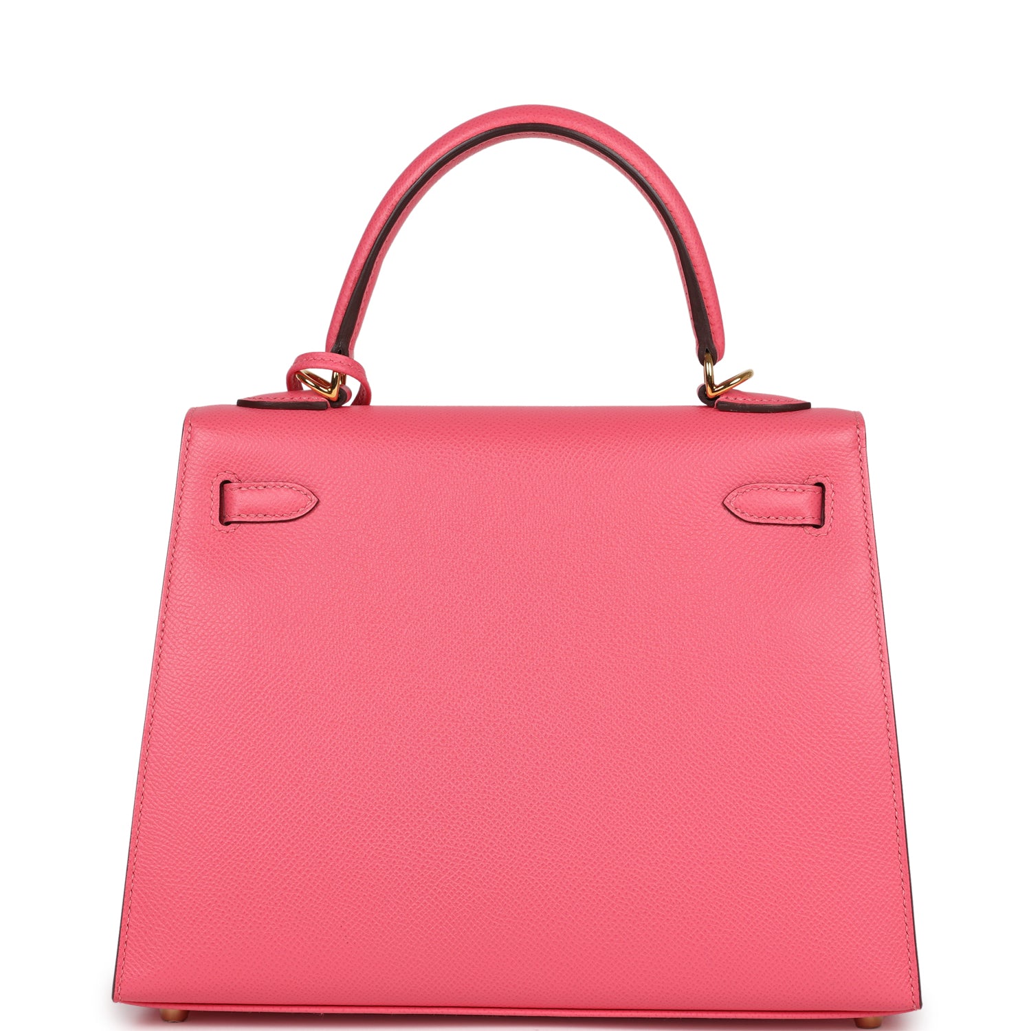 New Hermes Kelly Sellier 25 Rose Azalee Epsom Gold Hardware