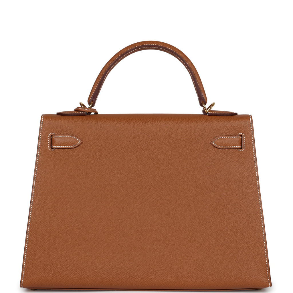 Hermes Kelly Sellier 32 Gold Epsom Gold Hardware