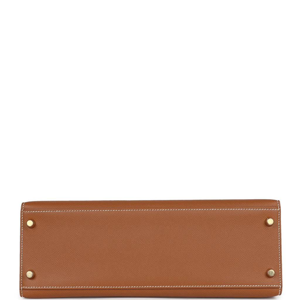 Hermes Kelly Sellier 32 Gold Epsom Gold Hardware