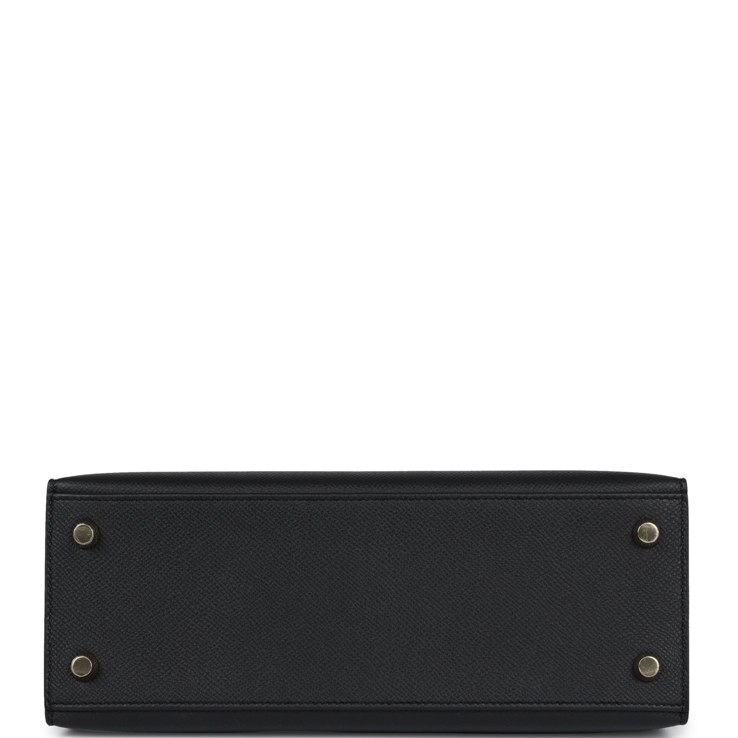 Hermes Kelly Sellier 25 Black Epsom Gold Hardware