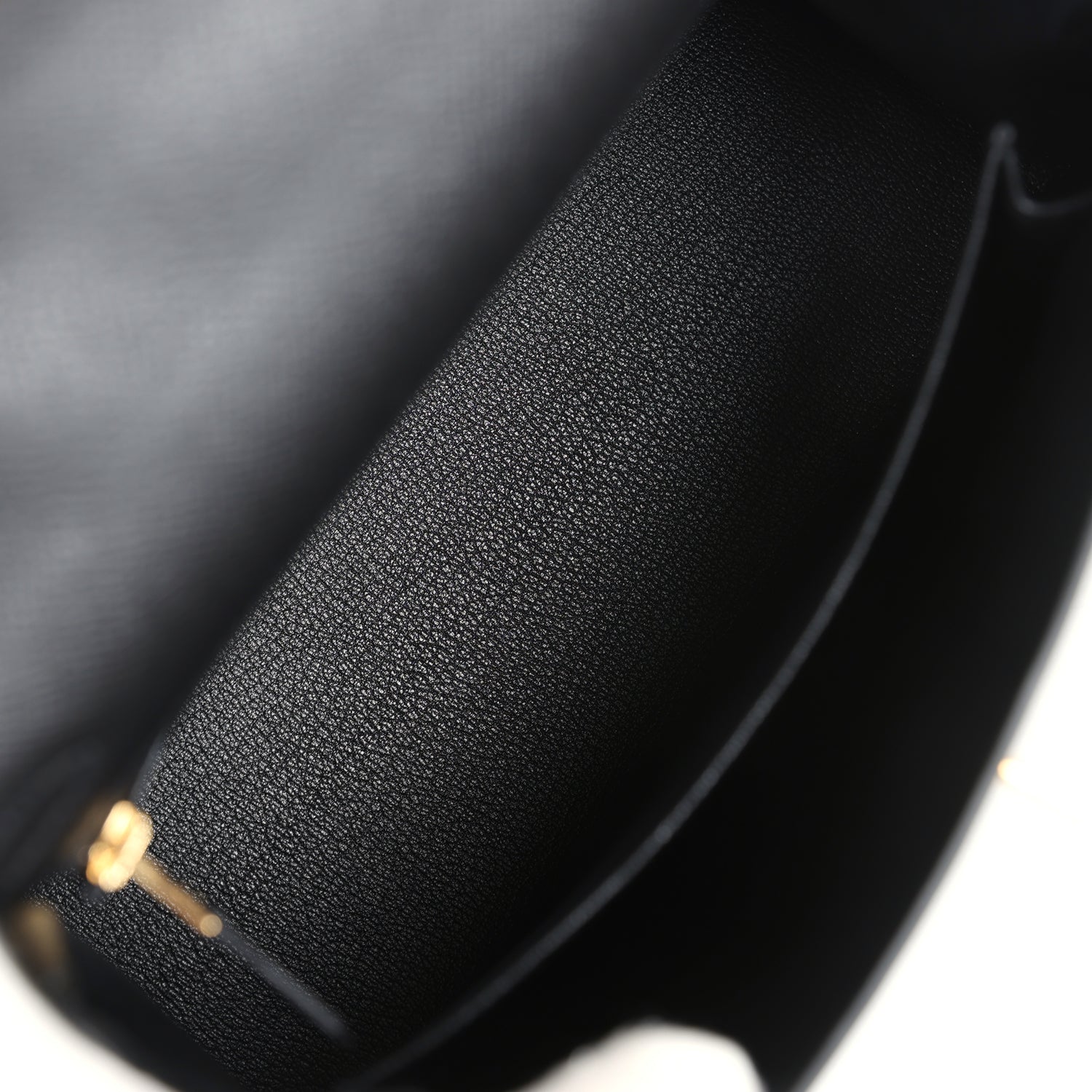 Hermes Kelly Sellier 25 Black Epsom Gold Hardware