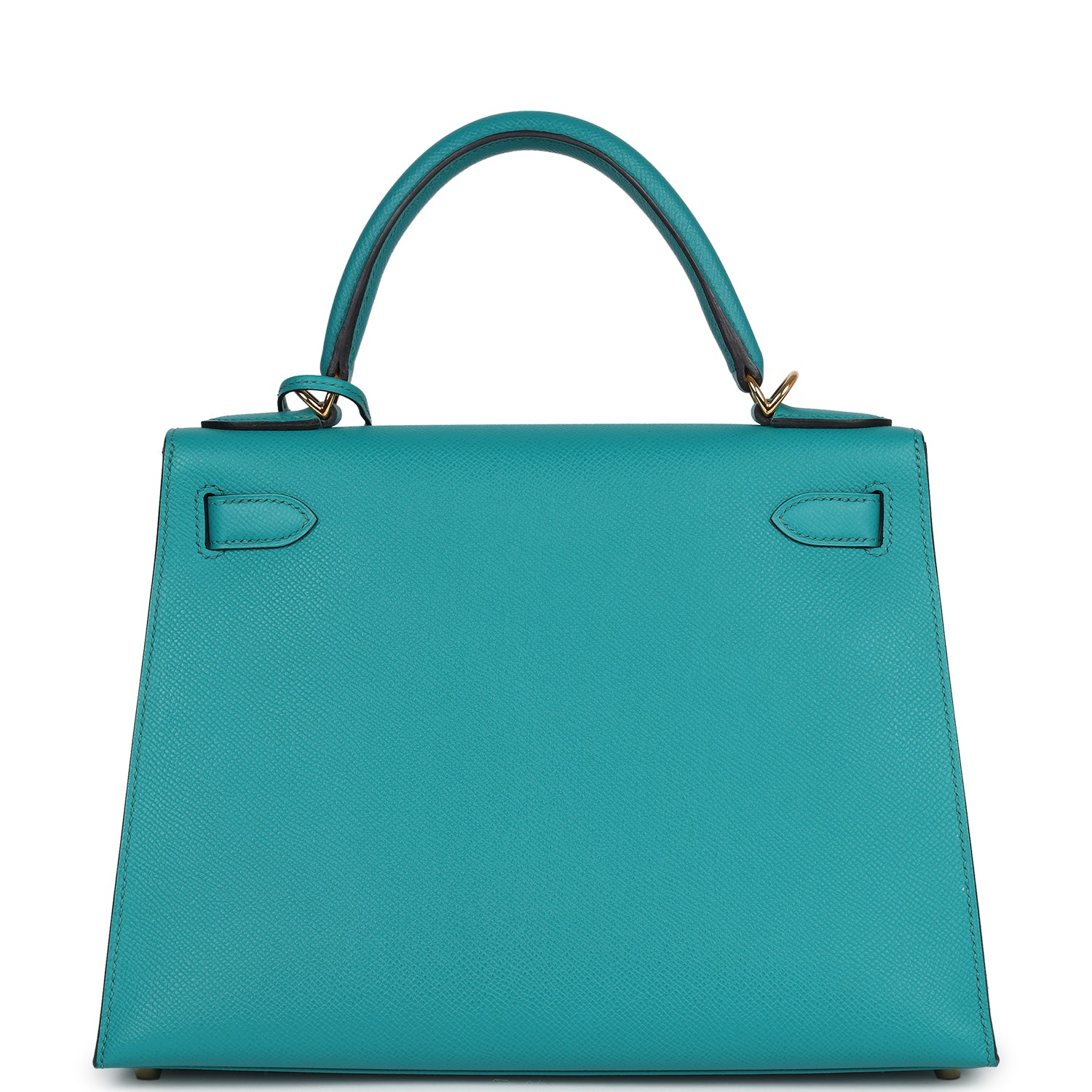 Pre-owned Hermes Kelly Sellier 28 Vert Verone Epsom Gold Hardware